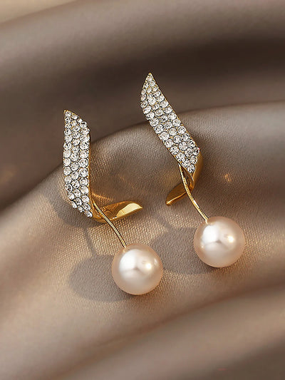 Two Piece Pearl Tassel Earrings For Women Elegant Gift - Smarsty