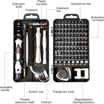 JCD Precision Screwdriver 115-in-1 Set Multifunctional Professional Repair Tool with 98pcs Magnetic Suitable for various repairs - Smarsty