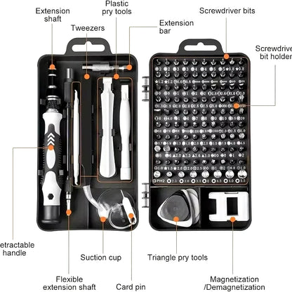 JCD Precision Screwdriver 115-in-1 Set Multifunctional Professional Repair Tool with 98pcs Magnetic Suitable for various repairs