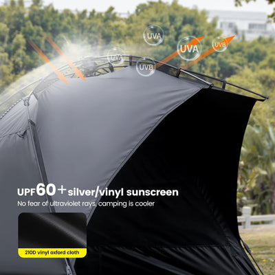 Sonuto Outdoor 3-4P One-Touch Camping Tent Quick Automatic Opening Beach Fishing Tent Family Travel Picnic Park Anti-UV Shade by Smarsty