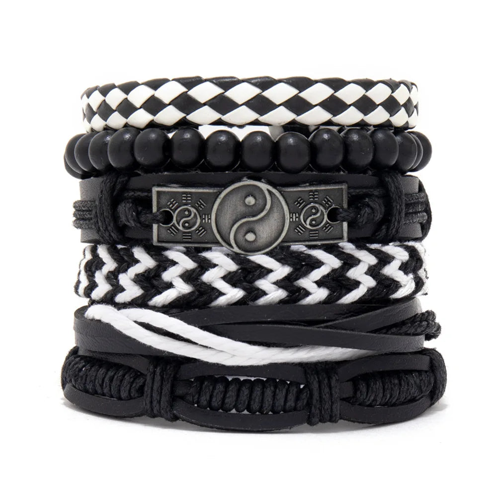 Viking Leather Bracelet For Men Adjustable Skull Design - Smarsty