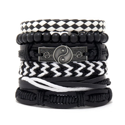 Viking Leather Bracelet For Men Adjustable Skull Design - Smarsty