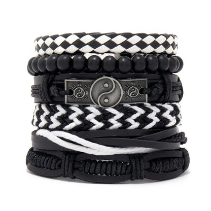 Viking Leather Bracelet For Men Adjustable Skull Design - Smarsty