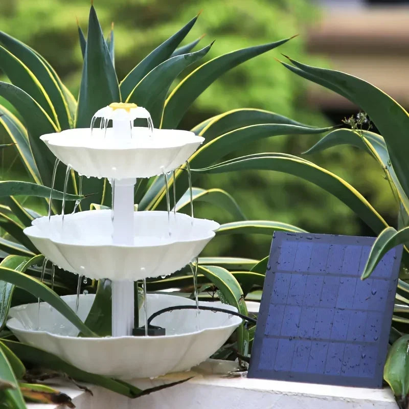 Solar Bird Bath Fountain with Detachable Pump for Garden Decor - Smarsty