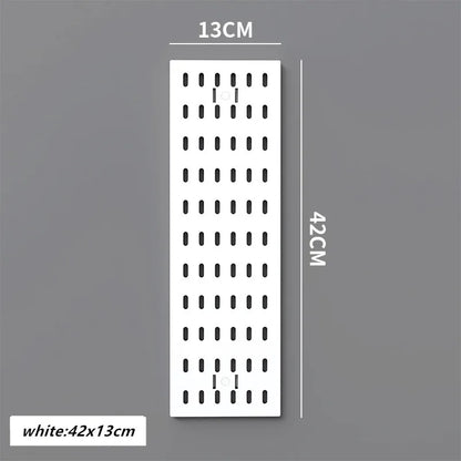 Punch-free Hole Board Vertical Desktop Wall Hanging Office Desk Storage Shelf Reading Room Desktop kitchen Bathroom Storage Rack by Smarsty