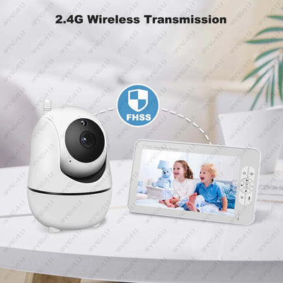 5 Inch Video Baby Monitor With Camera PTZ Zoom Babyphone Cam Security Protection Surveillance Cameras Temperature Sensor Lullaby by Smarsty