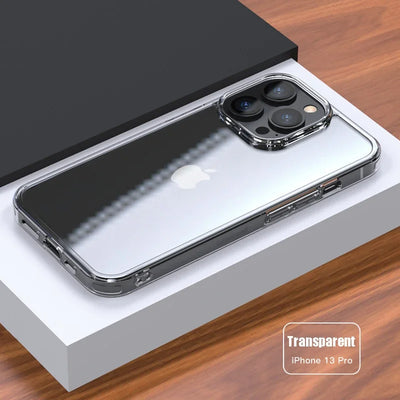 Luxury Tempered Glass Clear Case For iPhone 16 15 14 12 13 Mini 11 Pro XS Max X XR 15 7 8 16Plus SE Transparent Hard Case Fundas by Smarsty