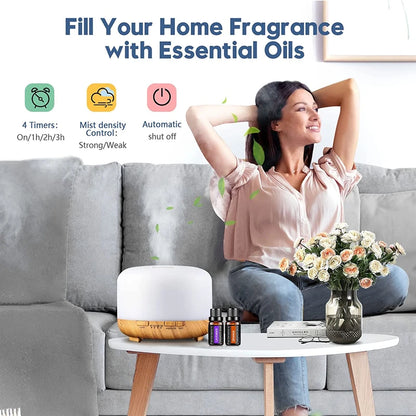 USB Aroma Diffuser with Remote Control and Colorful Lights - Smarsty