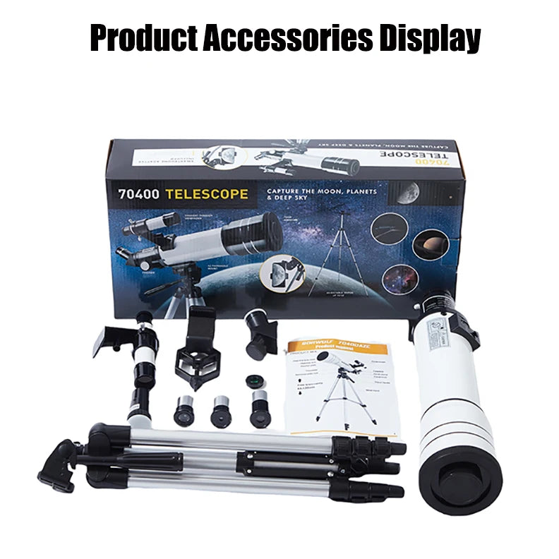 BORWOLF 70400 Professional High-definition Astronomical Telescope 333X To See The Moon and Stars Bird Watching Monocular - Smarsty