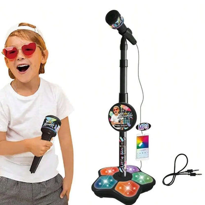 Kids Microphone Stand Toy, Portable Children's Karaoke Electronic, Durable Party Karaoke Microphone Stand, Kids Karaoke Machine by Smarsty
