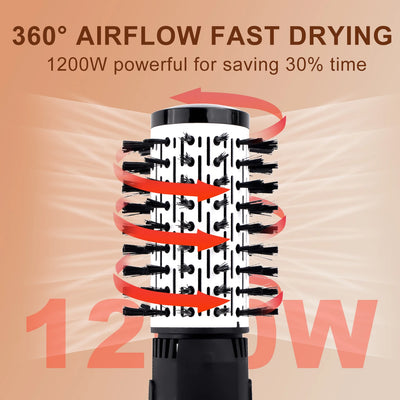 Hatteker Hot Air Brush with Replaceable Heads for Versatile Styling - Smarsty