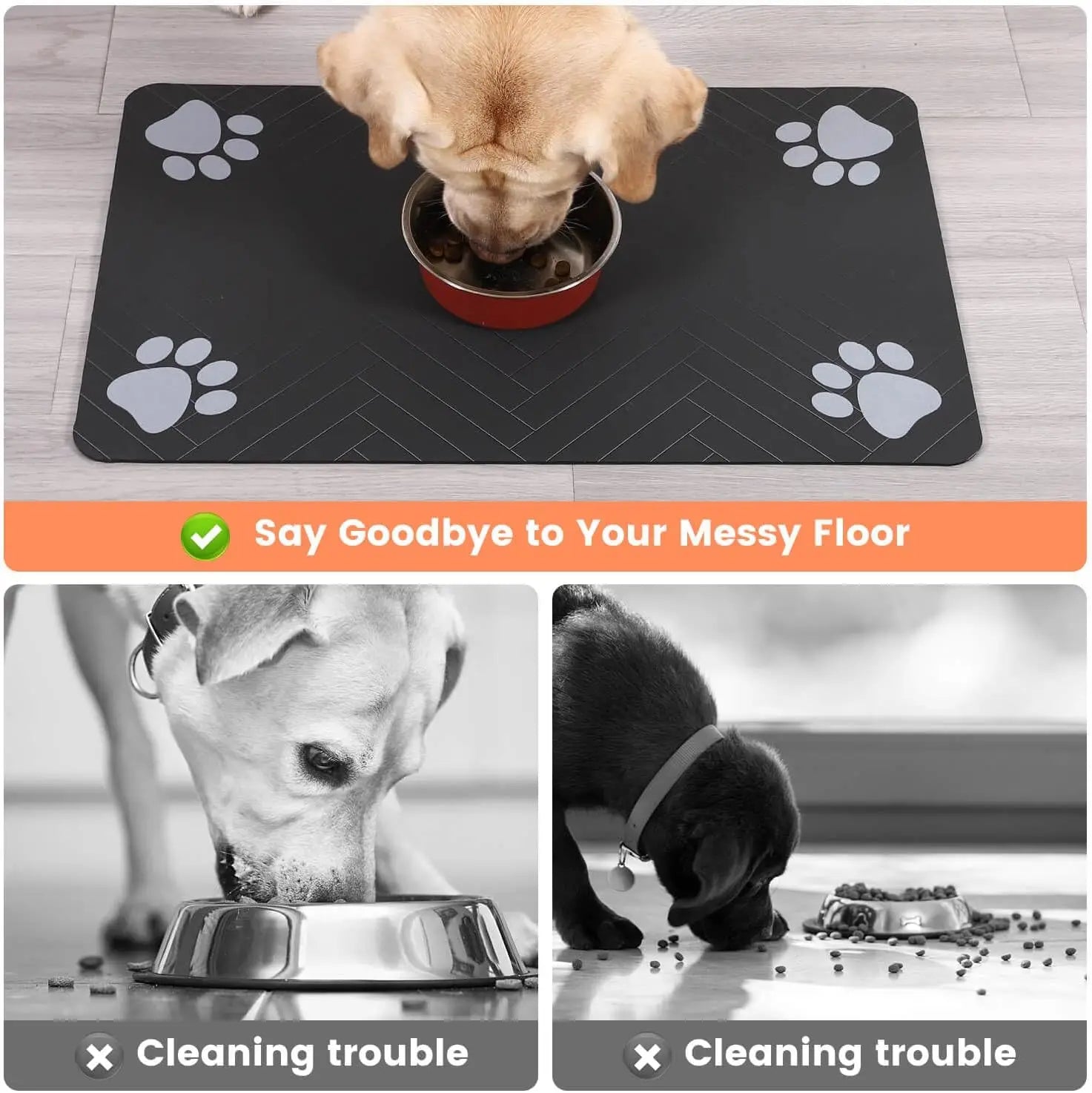 Absorbent Pet Feeding Mat with Waterproof Backing - Smarsty