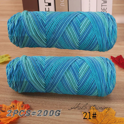 Colorful Dyed Milk Cotton Yarn for Handmade Projects - Smarsty