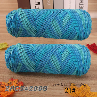 Colorful Dyed Milk Cotton Baby Sweater Yarn for DIY Projects - Smarsty