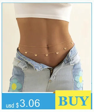 PuRui Sexy Crystal Glass Belly Chain for Women - Smarsty