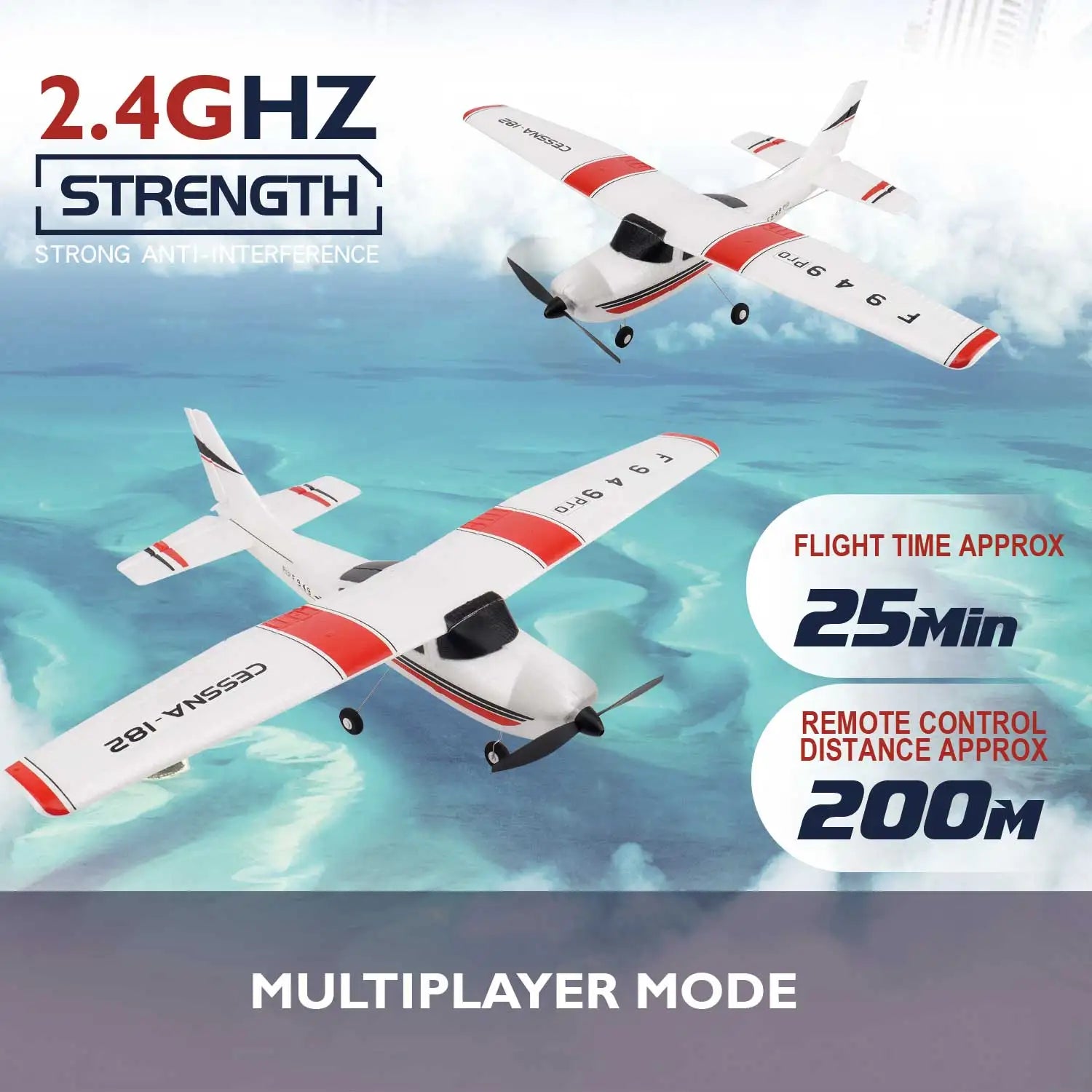 WLtoys F949 2.4G 3D6G 3Ch RC Airplane Fixed Wing Plane Outdoor Toys Drone RTF Upgrade Version Digital Servo F949S With Gyroscope - Smarsty