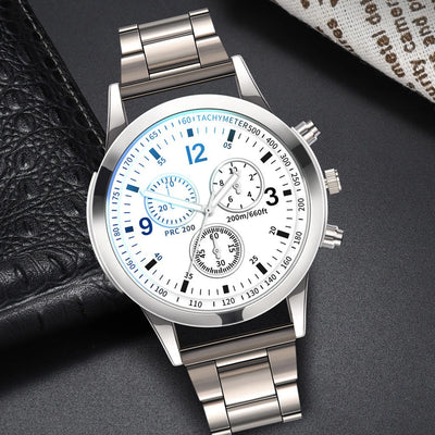 Men's Business Quartz Watch with Stainless Steel Band - Smarsty
