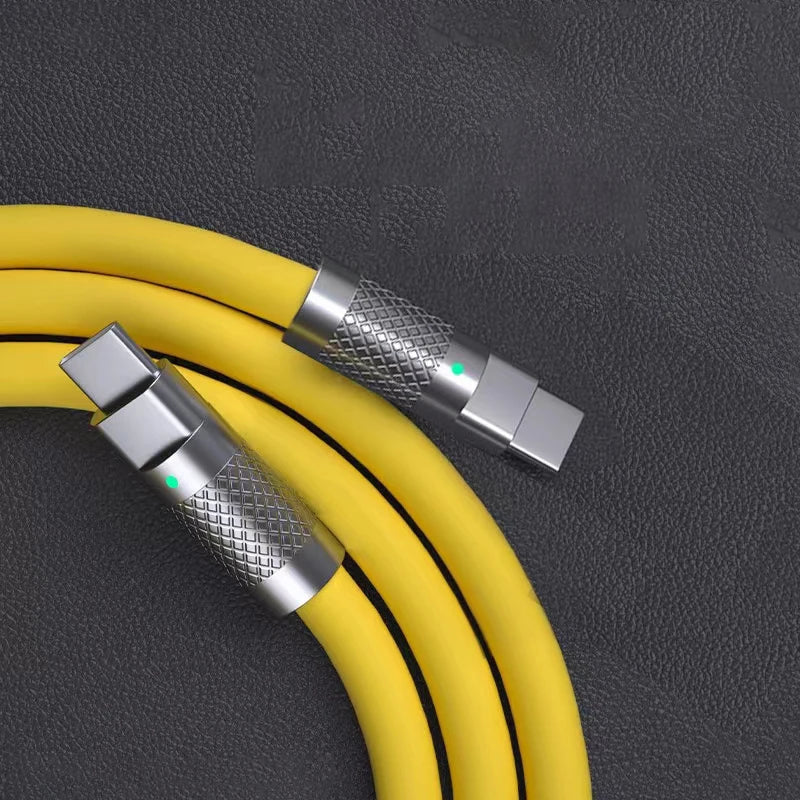 120w 6a Super Fast Charge PD Type C Liquid Silicone Cable Quick Charge 1M 2M Usb Cable Usb C to C Charger Cable - Smarsty
