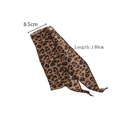 Animal Print Scarf Belt Satin Hair Band for Women - Smarsty