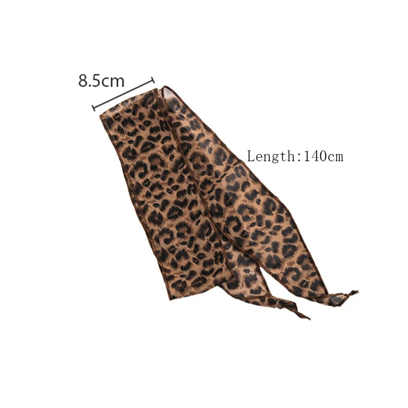 Animal Print Scarf Belt Satin Hair Band for Women - Smarsty