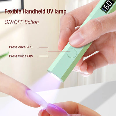 Mini UV Nail Lamp for Gel Polish Curing at Home - Smarsty