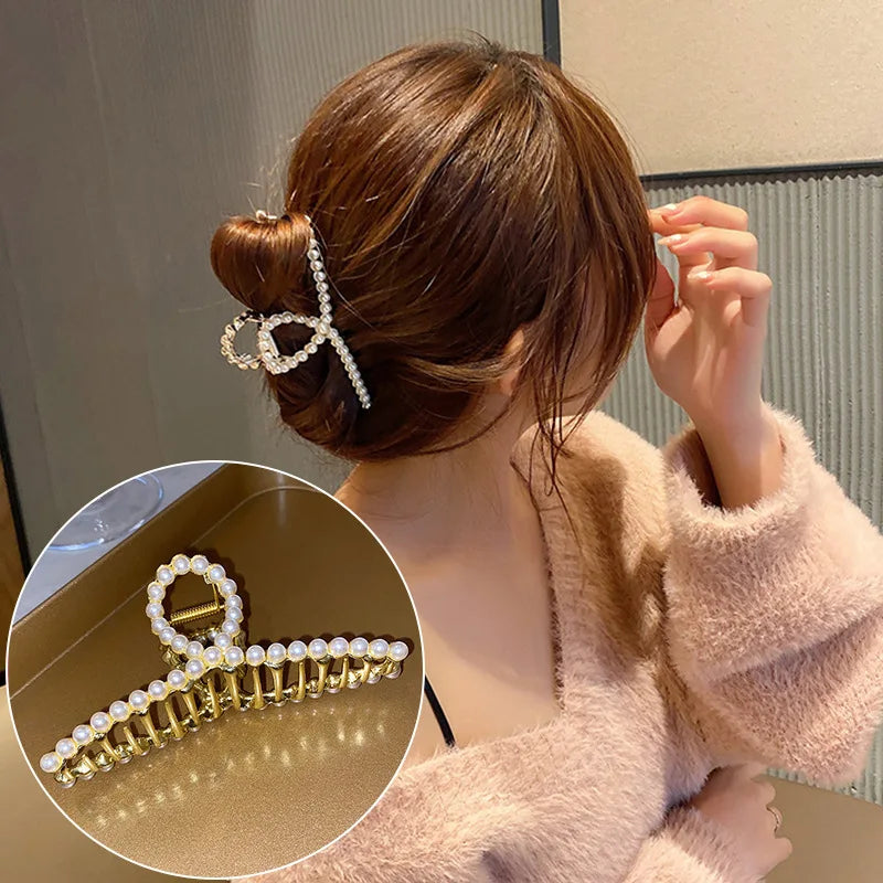 Korean Geometric Metal Hair Clip Durable Alloy Claw - Smarsty