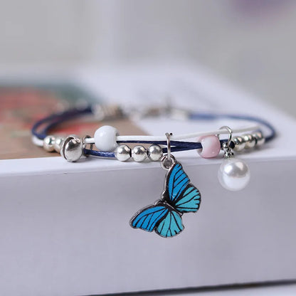 Handmade Boho Leather Charm Bracelet Adjustable Unisex - Smarsty