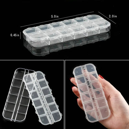 Transparent Jewelry Storage Box with Adjustable Compartments - Smarsty