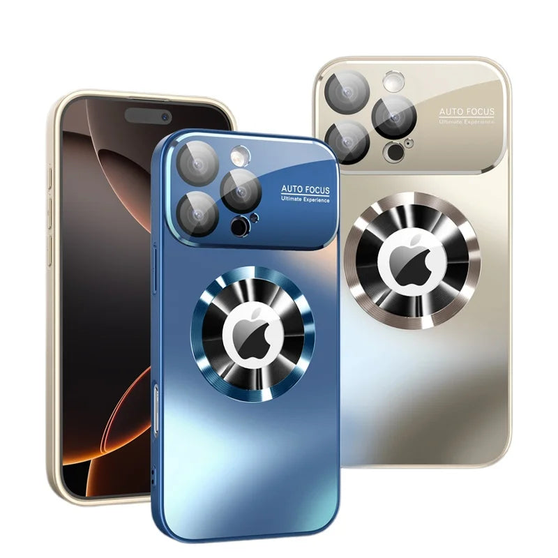 New Titanium Metallic Color Matte Case for iPhone 17 16 15 14 Plus 13 12 Pro Max Magnetic Case for Magsafe Lens Protection Case