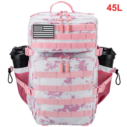 45L Tactical Backpack Men Outdoor Waterproof Sports Travel Gym Hiking Bug Out Bag Military Camping Hunting Survival Rucksack - Smarsty