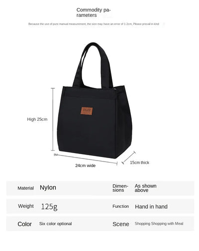 Large Capacity Insulated Lunch Bag With Sturdy Top Handle - Smarsty