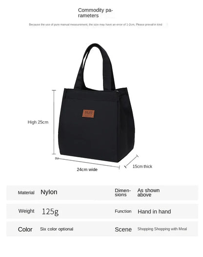 Large Capacity Insulated Lunch Bag With Sturdy Top Handle - Smarsty
