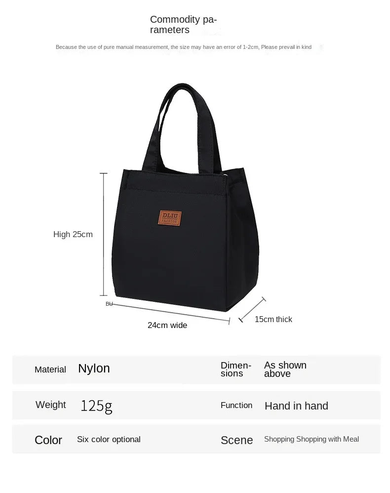 Large Capacity Insulated Lunch Bag With Sturdy Top Handle - Smarsty