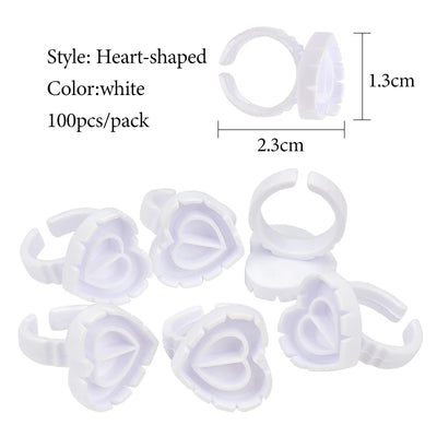 100 Pcs Disposable Eyelash Glue Holder Cups for Easy Makeup - Smarsty