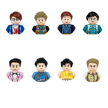 building blocks action doll mini city figures toys girls soldiers policeman robot worker fireman farmer cook movie characters
