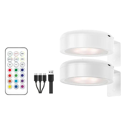 2/3pc Rechargeable Picture Light Magnetic LED Painting Light with Remote and Timer Art Display Light Dimmable 3 Lighting Modes