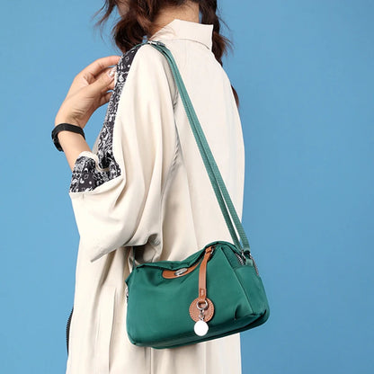 Waterproof Nylon Crossbody Bag For Women With Zipper - Smarsty