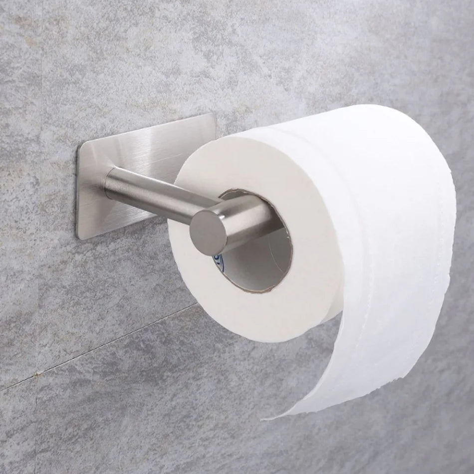 Stainless Steel Adhesive Paper Holder for Kitchen and Bathroom - Smarsty