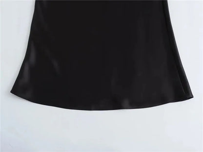 MUJER Woman 2025 Satin Skirt Women High Waist Long Skirts For Women Summer Black Midi Skirt Woman Office Elegant Women's Skirts - Smarsty