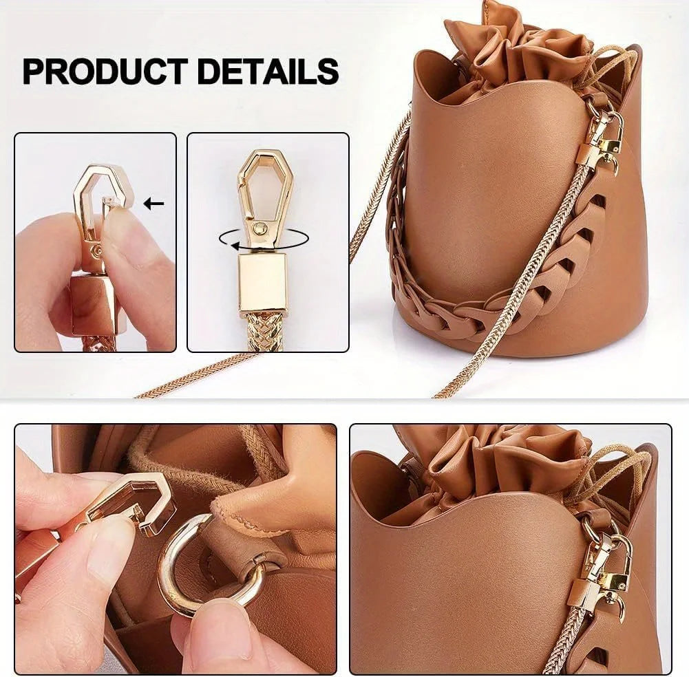 Snake Bag Chains Bag Chain Strap Replacement 7mm Wide Flat Chain Strap Metal Chains for Wallet Tote Bag Shoulder Crossbody Bag
