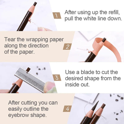 5pcs Waterproof Microblading Eyebrow Pencil Set - Smarsty