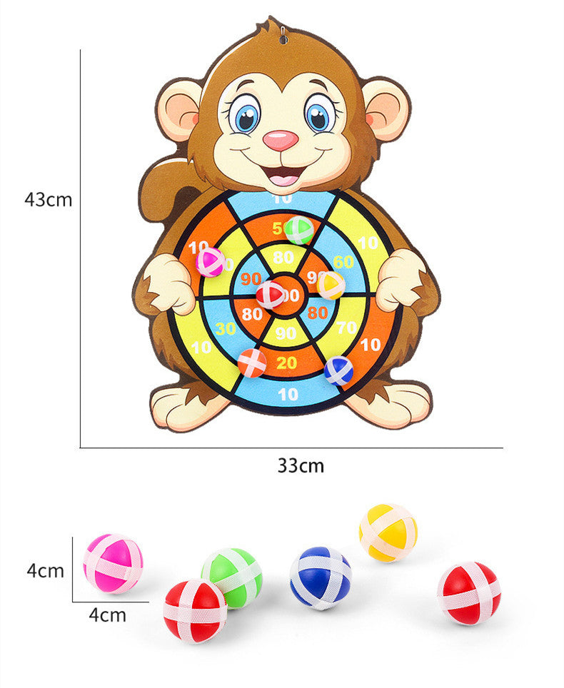 Montessori Dart Board Target Sports Game Toys For Children 4 To 6 Years Old Outdoor Toy Child Indoor Girls Sticky Ball Boys Gift by Smarsty