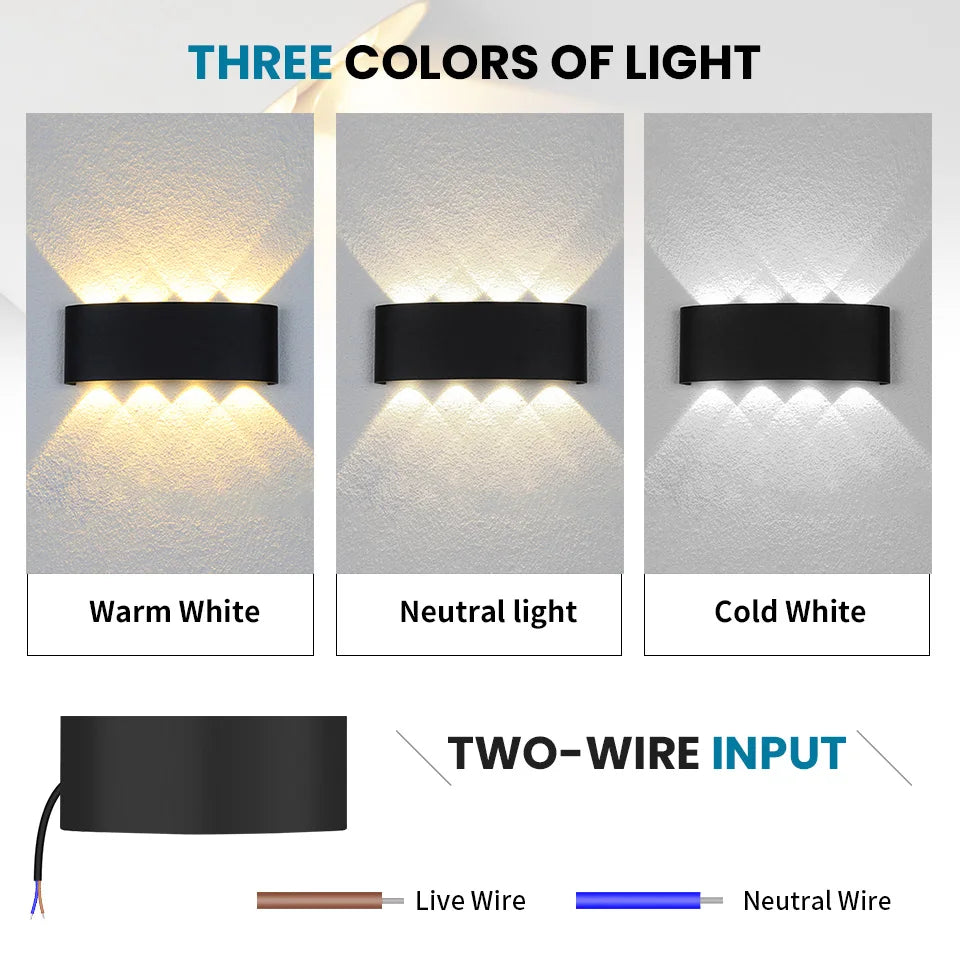 Outdoor Waterproof LED Wall Lamp for Modern Spaces - Smarsty