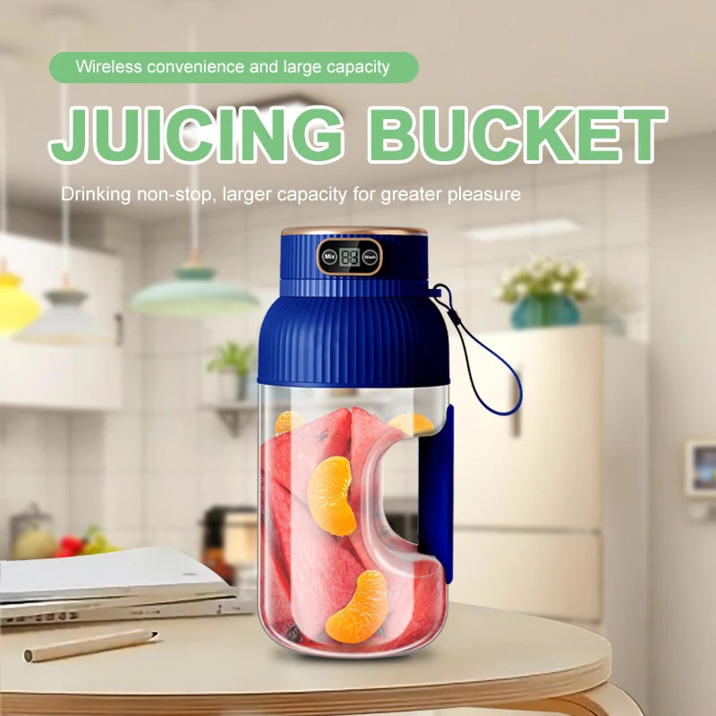 1000ML Portable Juicer Blender Fruit Juicer USB Charging Lemon Orange Fruit Juicing Cup Smoothie Blender Machine Kitchen Tools