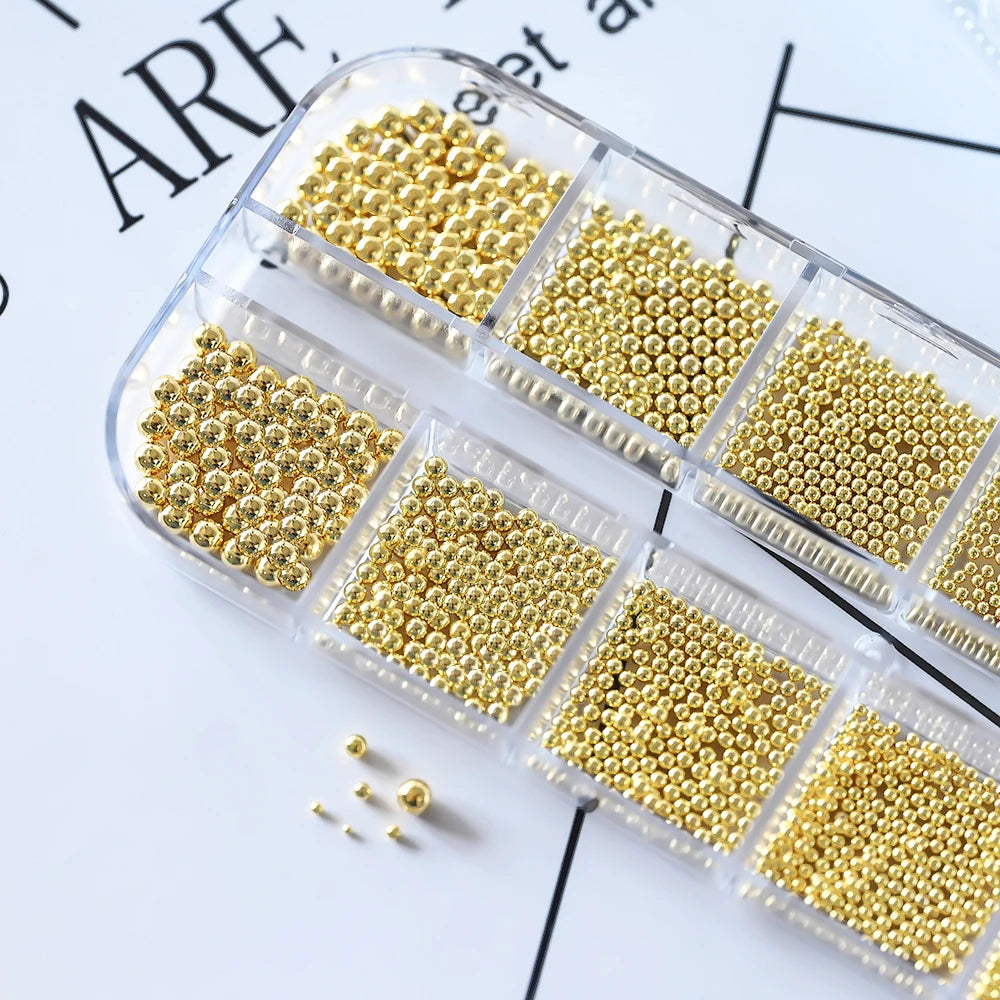 Mini Caviar Beads Nail Art Set with Magnetic Pen - Smarsty