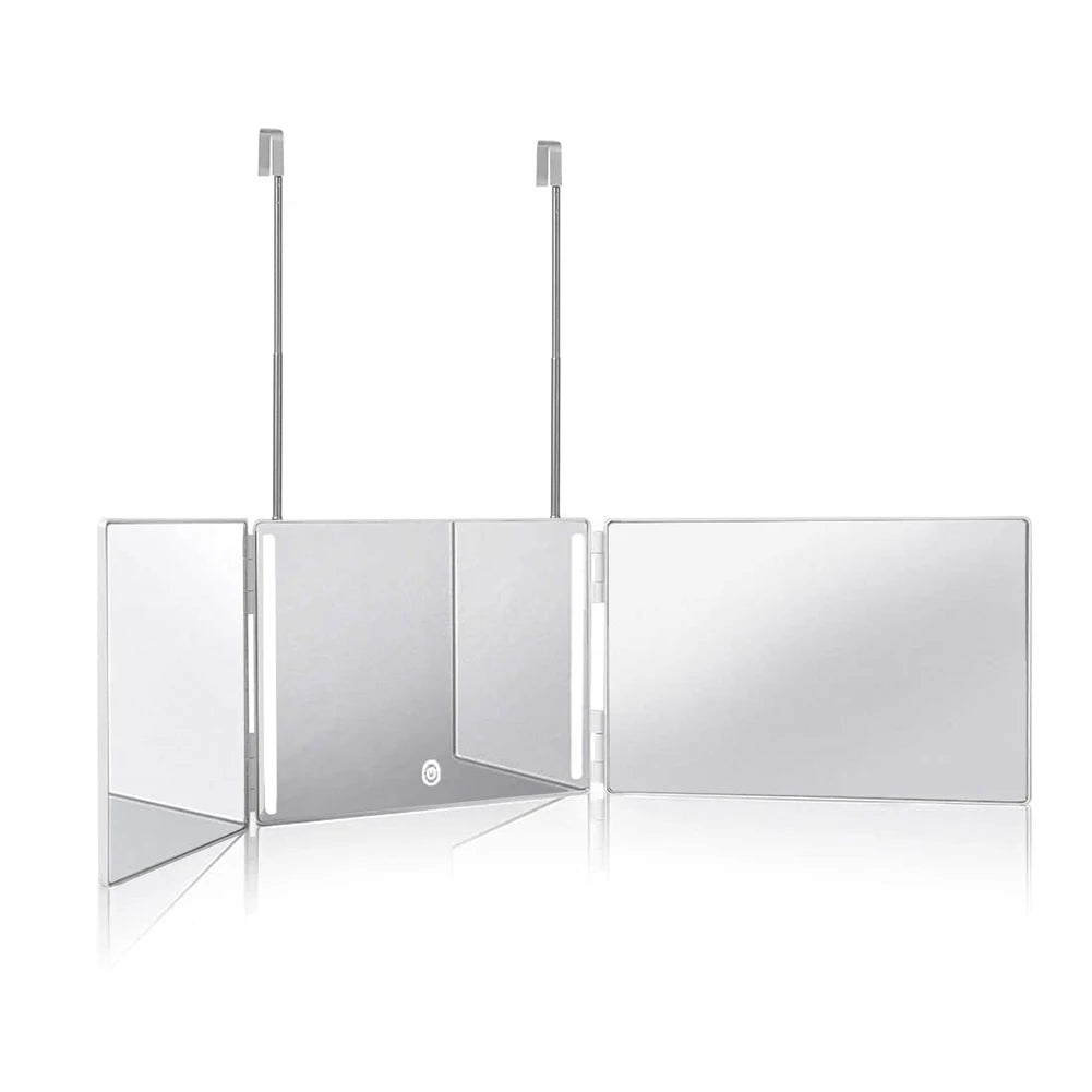 360 Degree LED Trifold Haircut Mirror for Easy Styling - Smarsty