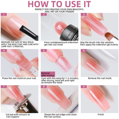 Nail Polish Kit With UV Lamp For Easy Manicure - Smarsty