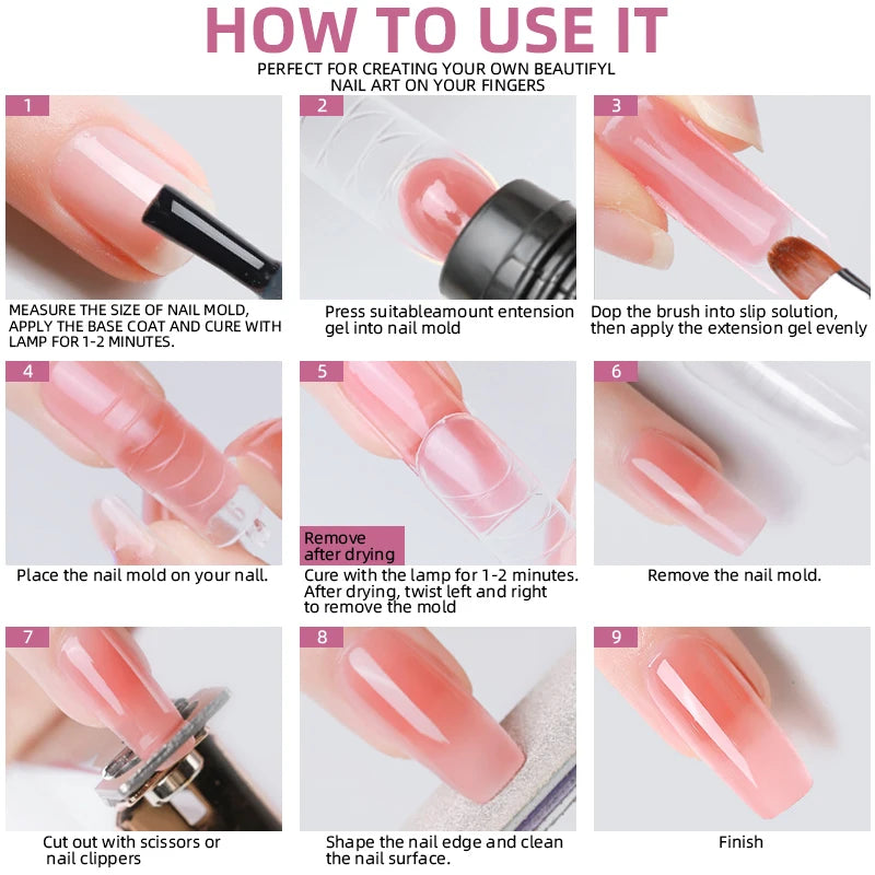 Nail Polish Kit With UV Lamp For Easy Manicure - Smarsty
