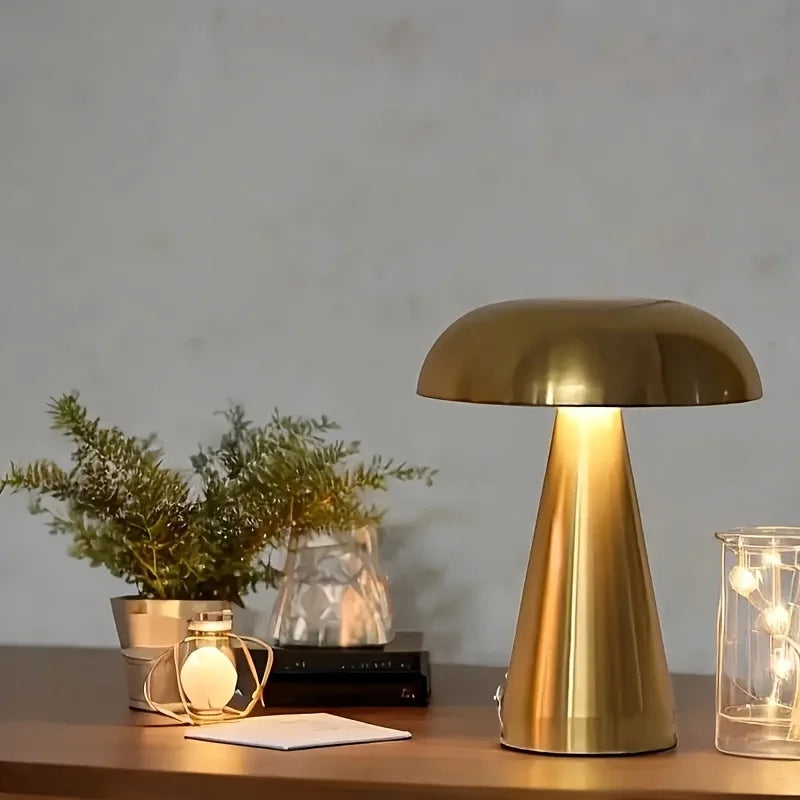 Retro Mushroom LED Touch Sensor Table Lamp for Bedroom Decor - Smarsty