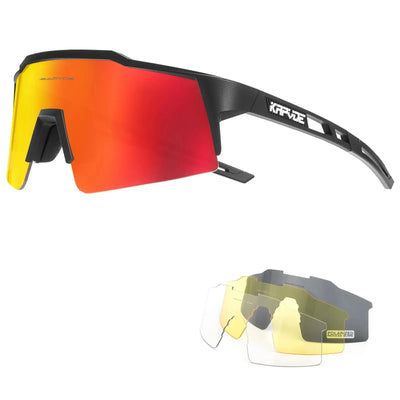 Kapvoe Cycling Glasses Polarized MTB Road Bike Glasses UV400 Protection Sunglasses Ultra Light Sport Eyewear Equipment by Smarsty